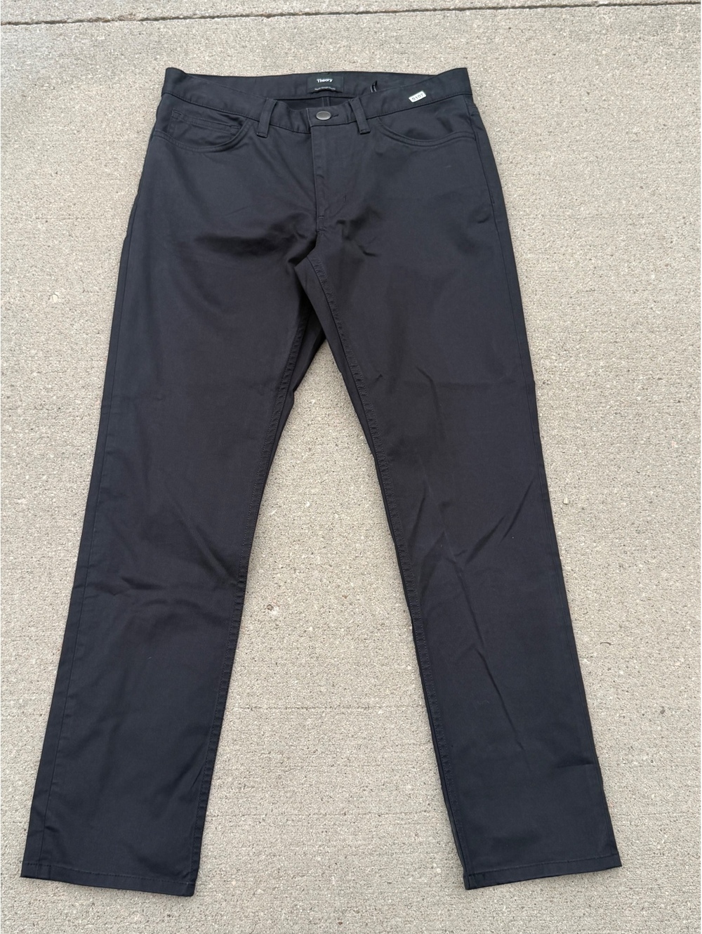 Women’s Theory Haydin Straight Slim Fit Black Pants Size 31